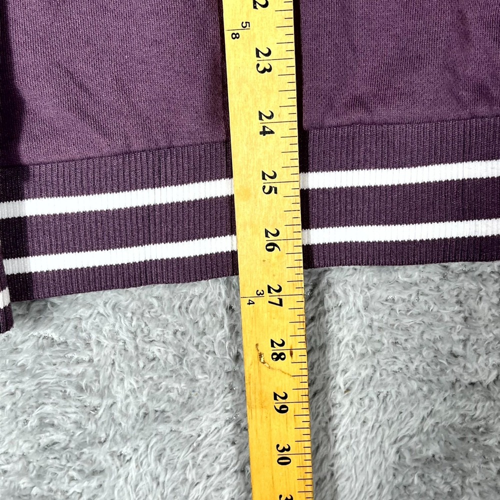 Fila Sweatshirt Mens‎ XL Purple Striped Trim Logo Long Sleeve Crew Neck Pullover - Picture 4 of 9